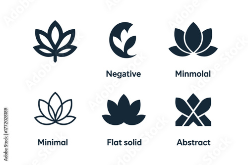 Logo Design Variations. Post mockups for client approval. Set Logo of Post mockups for client approval: Before/after split post. Icon set. harmonious logo