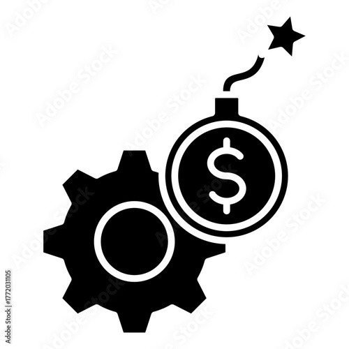 Debt Management Glyph Icon