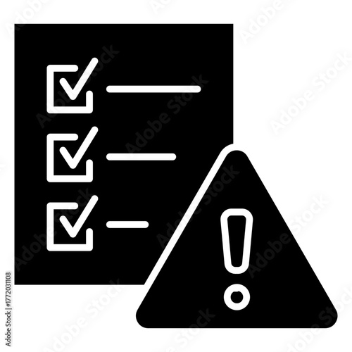 Risk Assessment Glyph Icon