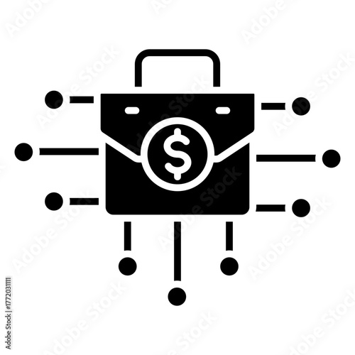 Portfolio Diversification Glyph Icon