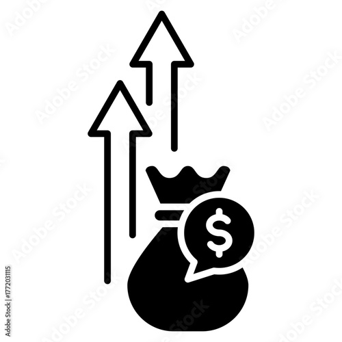 Business Finance Glyph Icon