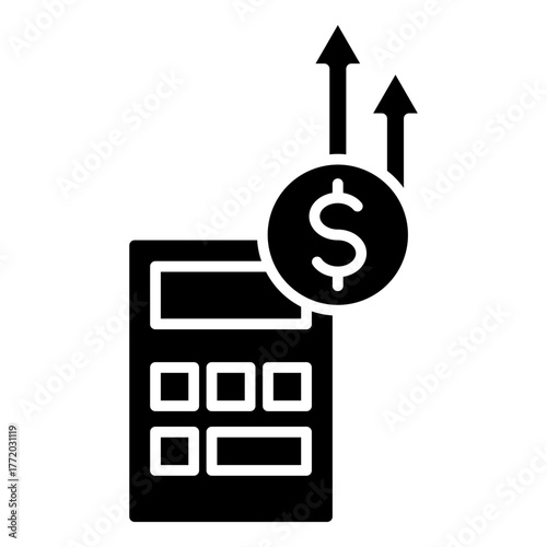 Expense Tracking Glyph Icon