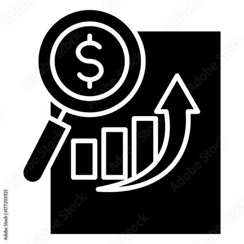 Profit Analysis Glyph Icon