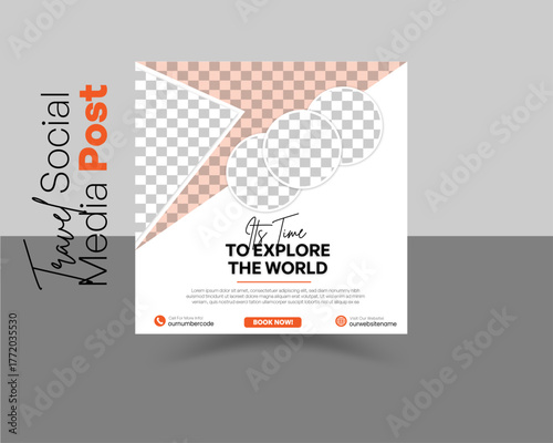 innovative travel business marketing flyer design template travel post design flyer post square deisgn 