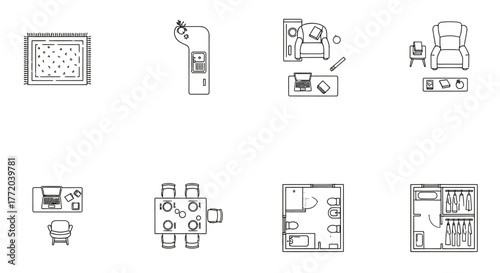 floor plan showcasing furniture layout from above ideal for interior design projects  architectural layouts providing insight into room space planning