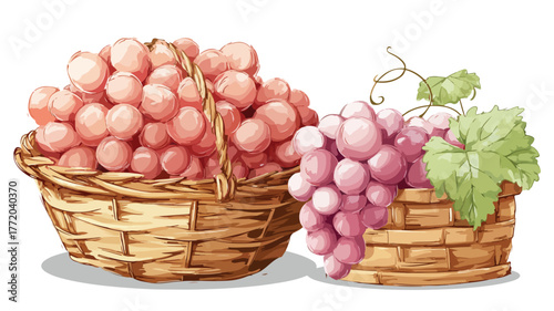 basket with grapes