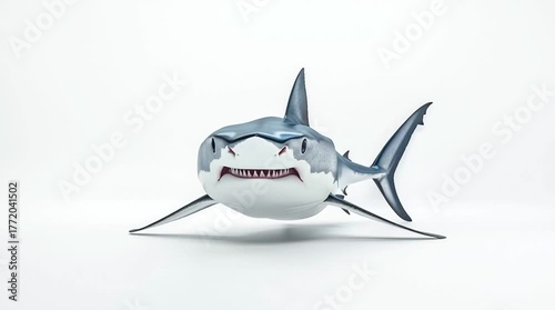 Realistic Plastic Shark Toy Model with Sharp Teeth - Educational & Decorative Collectible for Children's Room and Marine Life Enthusiasts