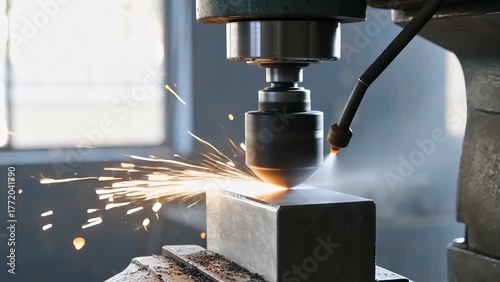 Precision Machining Process in Metal Fabrication Workshop