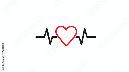 Medical Design Heartbeat Line Icon Cardiology Concept for Professional Usage