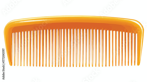 Professional Plastic Hair Comb for Combining Long Hair Vector Illustration