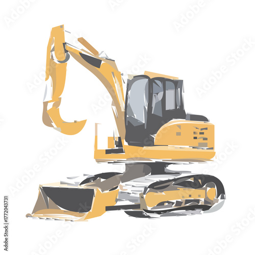 excavator vector 