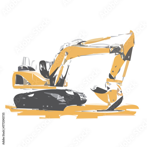 excavator vector 