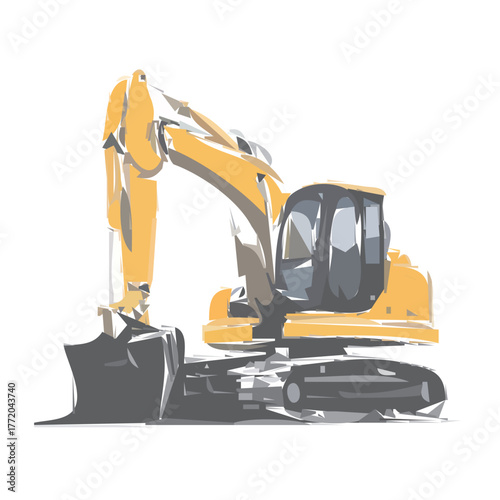 excavator vector 