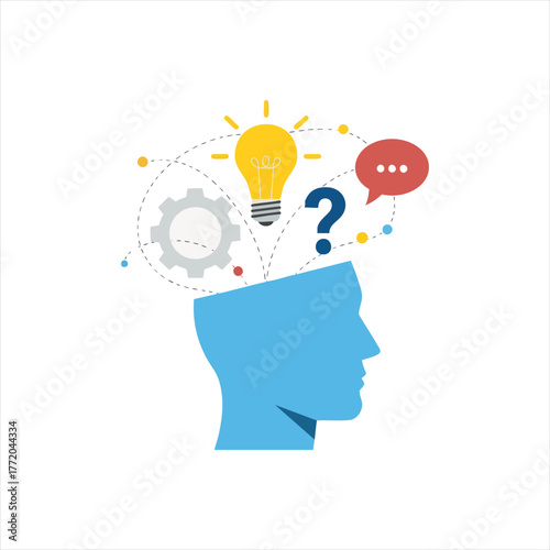 Creative Thinking and Innovation Concept Illustration