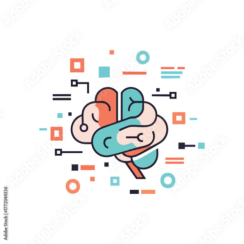 Abstract Artificial Intelligence Neural Network Illustration
