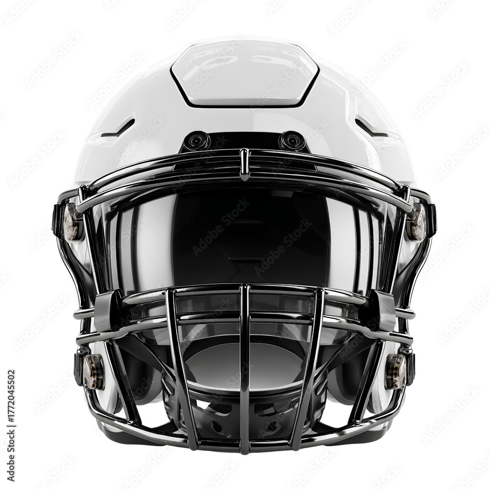 Fototapeta premium Modern American Football Helmet Front View – Sports Safety Gear Design