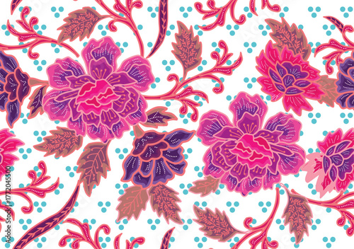 Batik Indonesian: is a technique of wax-resist dyeing applied to whole cloth, or cloth made using this technique originated from Indonesia.