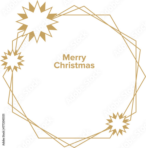 Geometric Christmas Wreath Frame