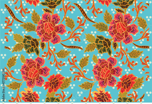 Batik Indonesian: is a technique of wax-resist dyeing applied to whole cloth, or cloth made using this technique originated from Indonesia.