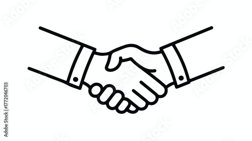 Two hands shaking in agreement, symbolizing partnership and collaboration.