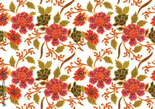 Batik Indonesian: is a technique of wax-resist dyeing applied to whole cloth, or cloth made using this technique originated from Indonesia.