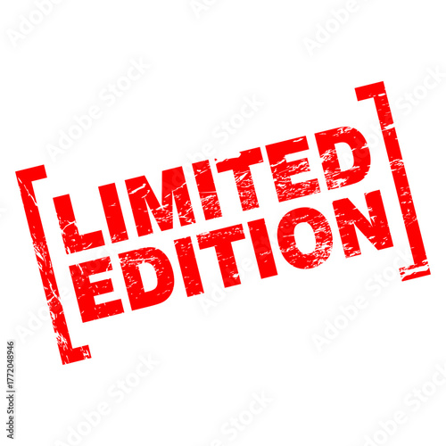 Limited edition, red rubber stamp vector