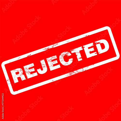 Rejected, red rubber stamp vector