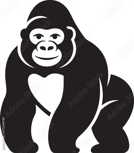 gorilla Majestic silhouette symbolizing strength and primal power