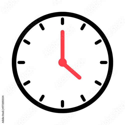 Clock, clock icon isolated on white, time, alarm, schedule, watch, timer, punctuality, reminder, business, office, deadline, stopwatch, digital clock, analog clock, time management, planning, punctual