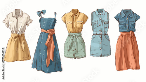 set of female clothes