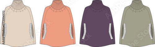 Elegant Poncho Collection Stylish, Versatile Outerwear in Various Colors