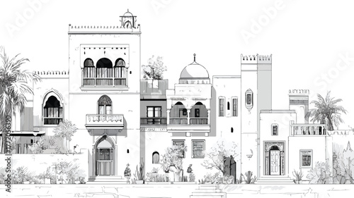 Exquisite Moroccan Arabic Style Building Exterior Architecture