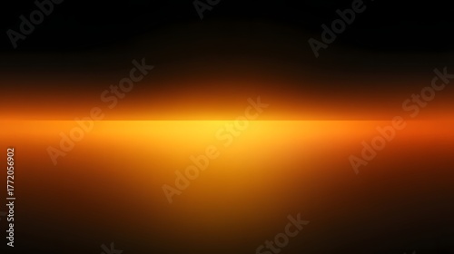Intense horizontal line of bright orange and yellow light divides a dark gradient background