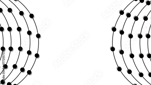 Black Circles Animation on White Background