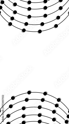 Black Circles Animation on White Background