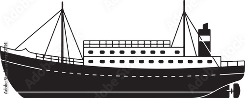 silhouette of a ship