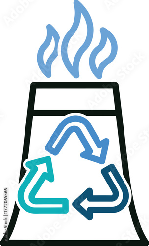 Eco Friendly Industrial Plant with Recycling Concept Promoting Sustainable Solutions