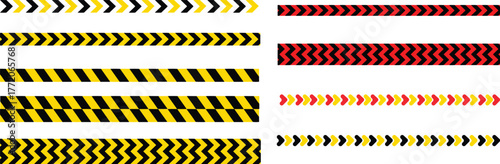 Hazard Stripes Border Pattern Design Collection for Safety Warning Sign