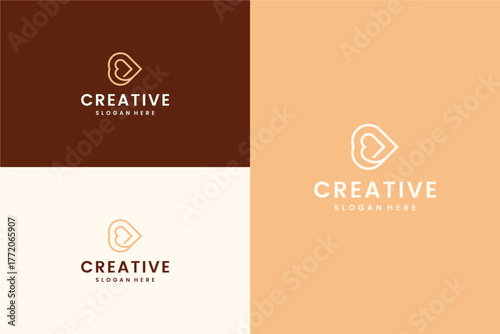 Set of abstract letter C logo design template. icon for technology, internet, digital.