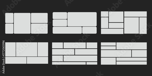 Website Layouts Template Design Compositions with Various Block Arrangement Options
