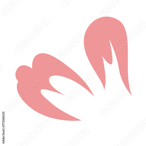 Pink tulip petals with smooth curves, elegant shape ideal for bouquets, invitations, and sophisticated floral design elements.

