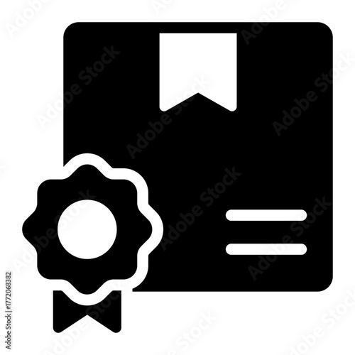 best product glyph icon for top quality packaging item