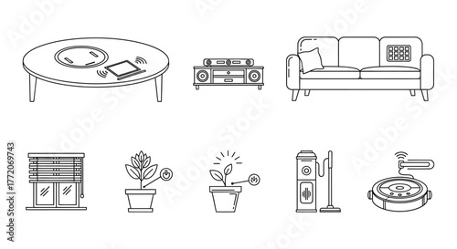 smart home devices automated furniture  appliances a connected home with modern living for easy lifestyle and home automation iot solutions