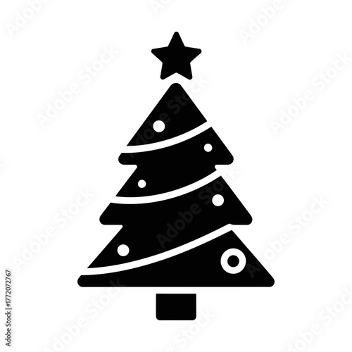 christmas tree glyph icon