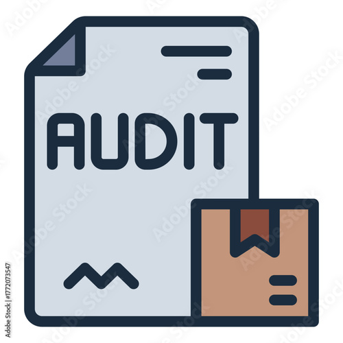 supplier audit filled line icon for quality and inspection task