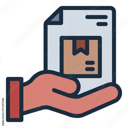 business proposal filled line icon for supply service pitch