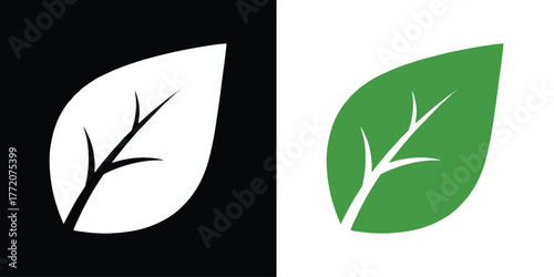Elegant leaf icons for environmental designs and nature focused projects today