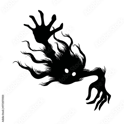Scary Ghost Vector Clipart, Logo, Icon