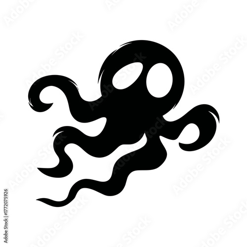 Scary Ghost Vector Clipart, Logo, Icon