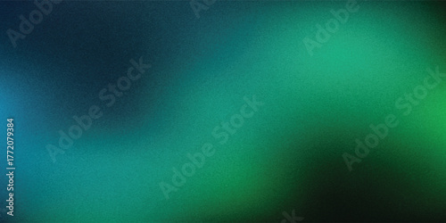 Black dark green blue emerald petrol teal lime yellow white abstract background. Color gradient ombre blend. Line wave curved